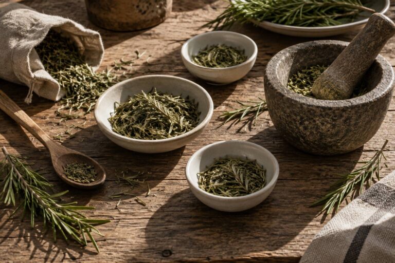 Rosmarino: foglia secca, dose per tazza e tempo di infusione