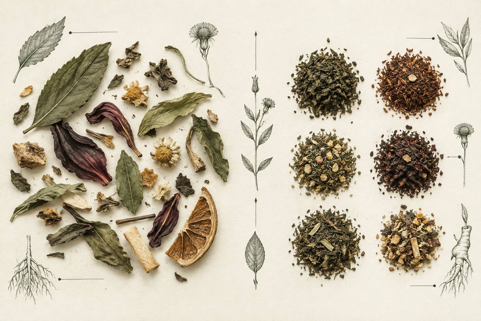 Illustration éditoriale du sujet : Taglio tisana e taglio tè: cosa cambia nell'infusione